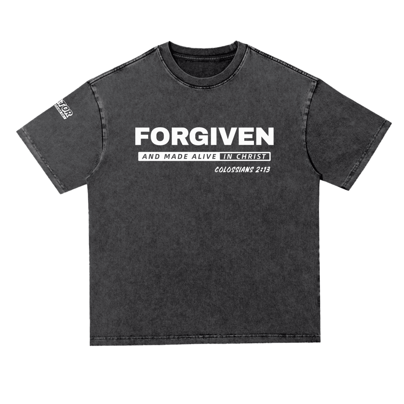 FORGIVEN: And Brought Back to Life - 300GSM Snow-Washed Heavyweight Oversized T-Shirt