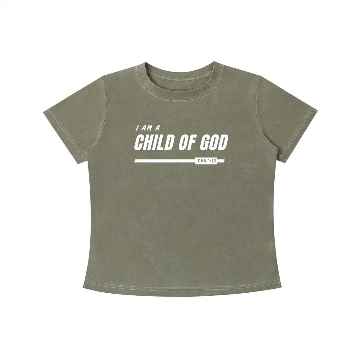 Child of God - 240GSM Women's Vintage Wash Slim Fit T-shirt