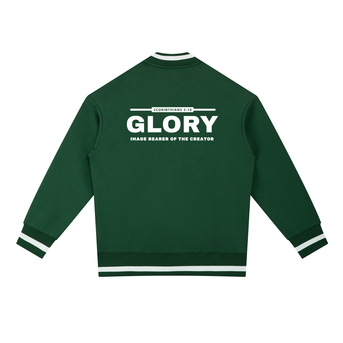 GLORY: Image Bearer of the Creator - 400gsm Zip Bomber Jacket (Christian Faith Streetwear)