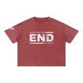 END of Days: Are you Ready - 275GSM Mineral Wash Drop Shoulder Pure Cotton T-Shirt