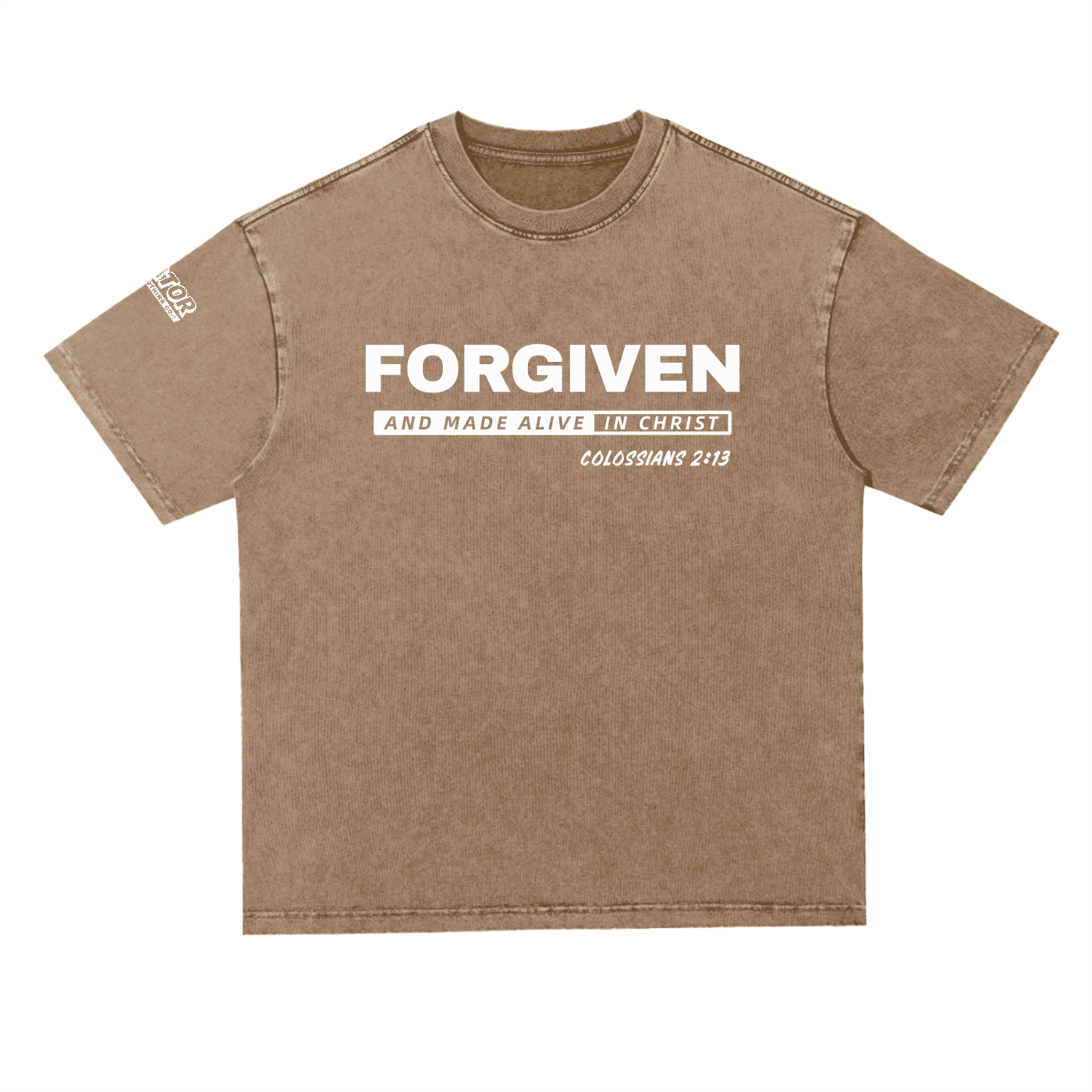 FORGIVEN: And Brought Back to Life - 300GSM Snow-Washed Heavyweight Oversized T-Shirt