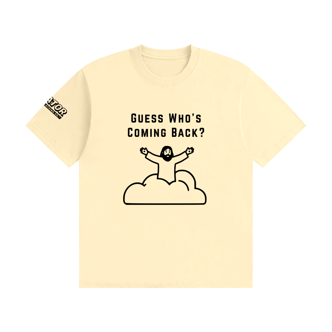 Guess Who's Coming Back - 200gsm Unisex Cotton T-Shirt (Christian Faith Streetwear)