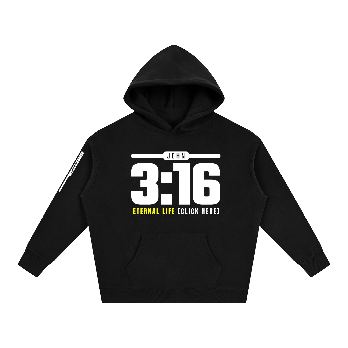 John 3:16 - 350GSM Oversized Fleece Hoodie