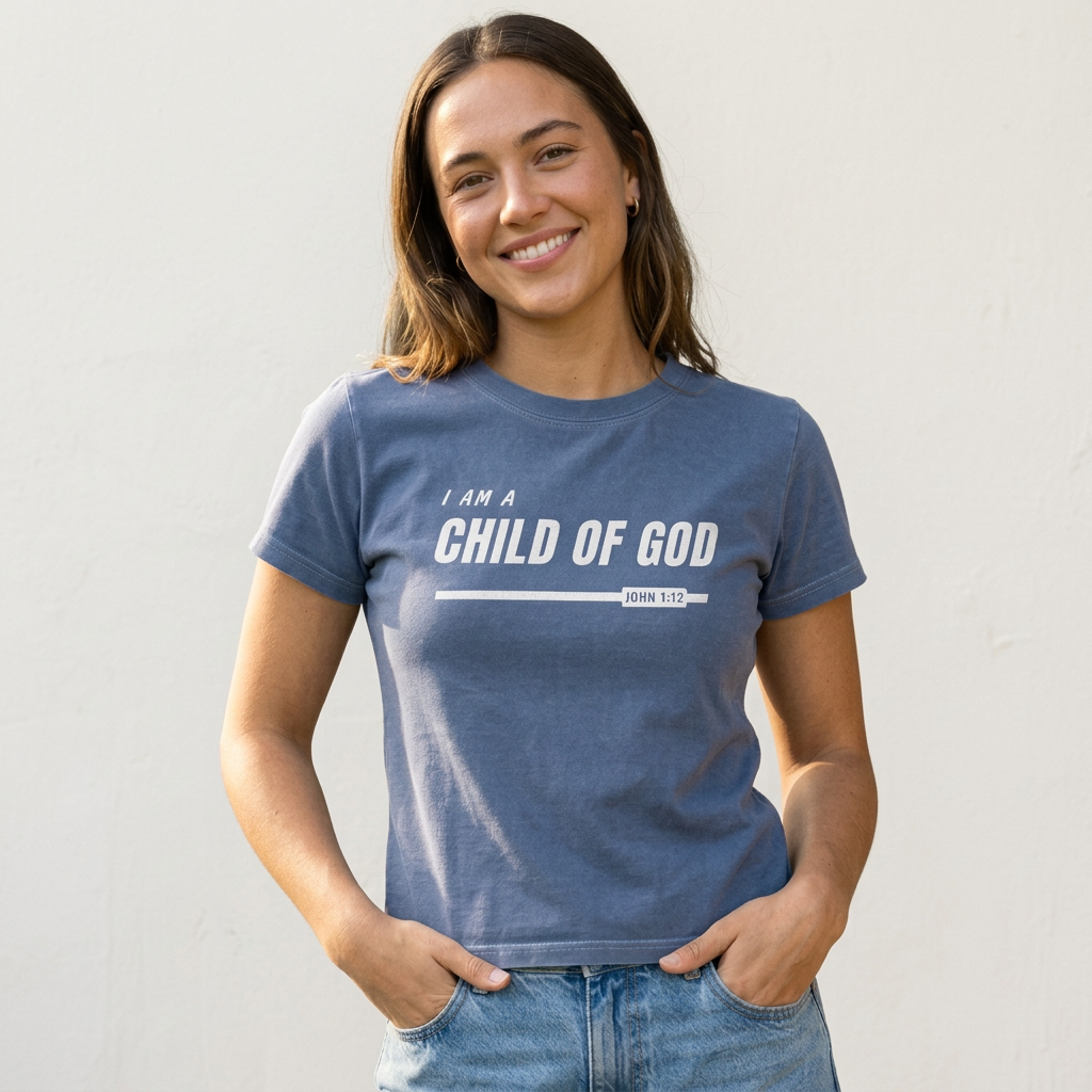 Child of God - 240GSM Women's Vintage Wash Slim Fit T-shirt