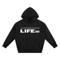 JESUS: I am the Resurrection and the Life - 500gsm Super Heavyweight Boxy Fleece Hoodie (Christian Faith Streetwear)