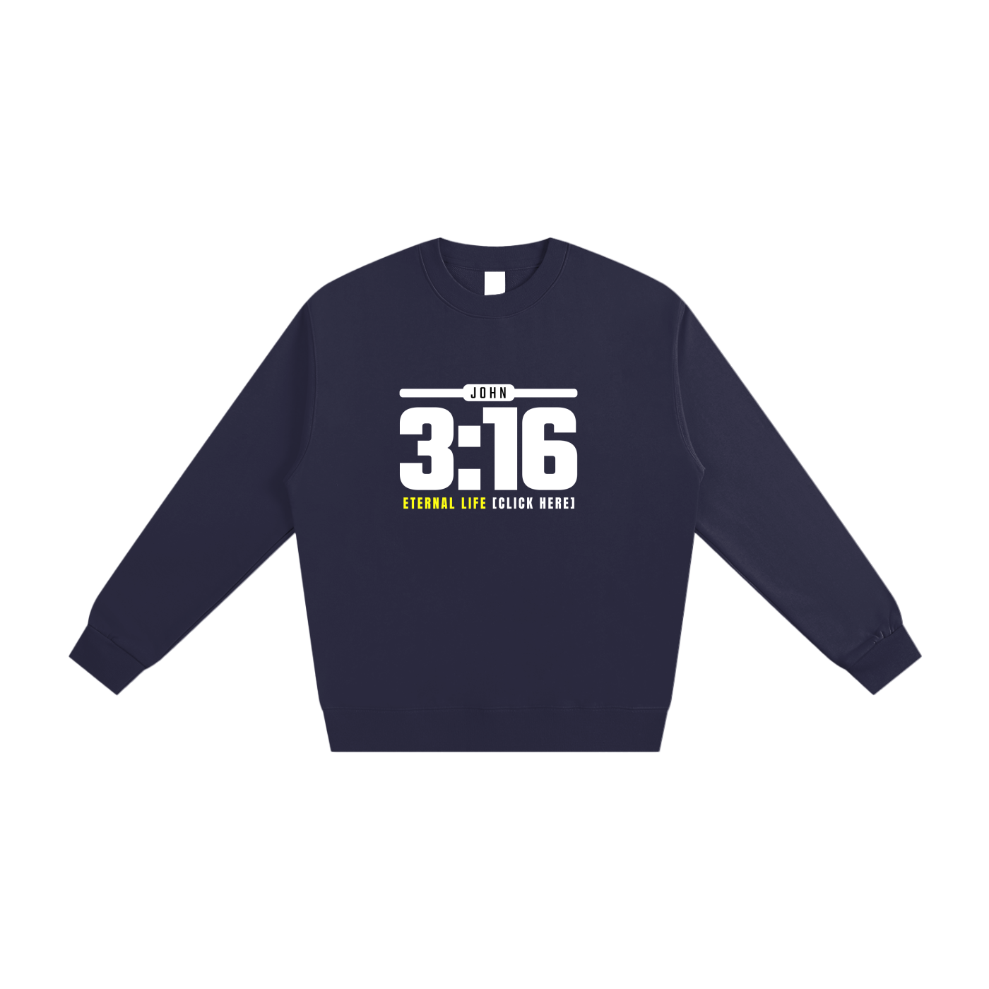 John 3:16: Eternal Life - 400GSM Pure Cotton Sweatshirt (Christian Faith Streetwear)