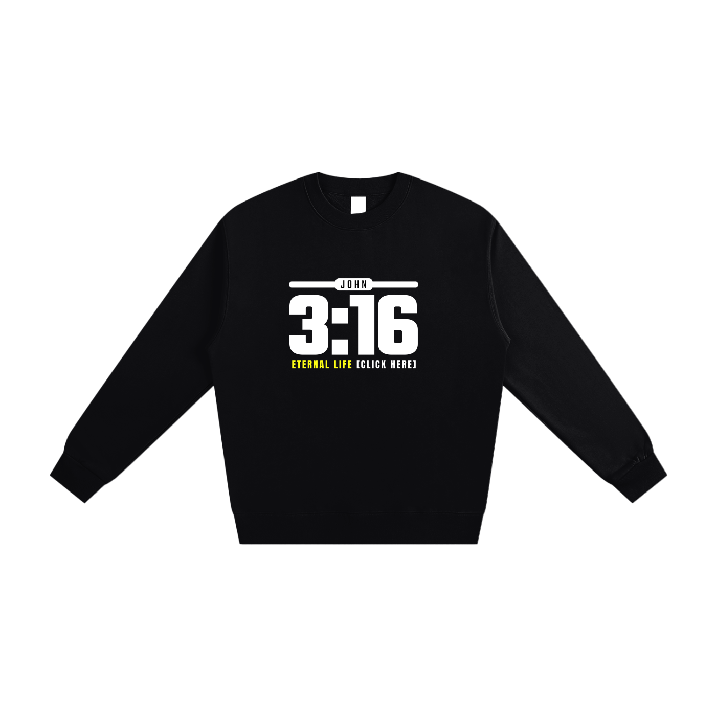 John 3:16: Eternal Life - 400GSM Pure Cotton Sweatshirt (Christian Faith Streetwear)