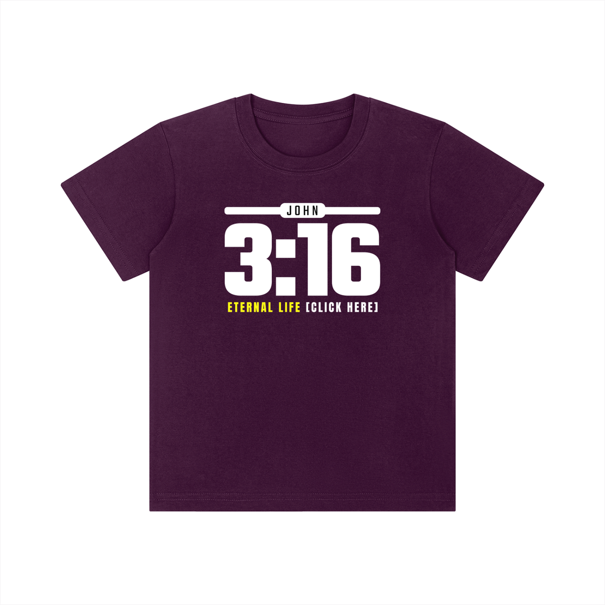 JOHN 3:16 - 180GSM Kids' Pure Cotton T-Shirt