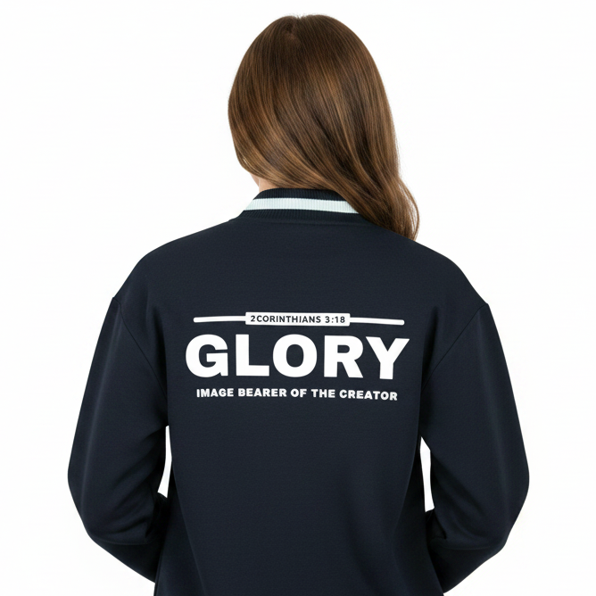 GLORY: Image Bearer of the Creator - 400gsm Zip Bomber Jacket (Christian Faith Streetwear)
