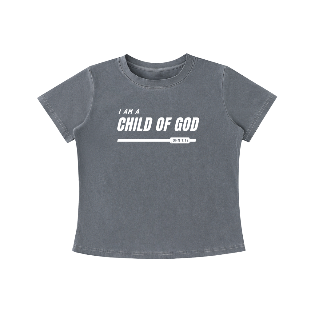Child of God - 240GSM Women's Vintage Wash Slim Fit T-shirt