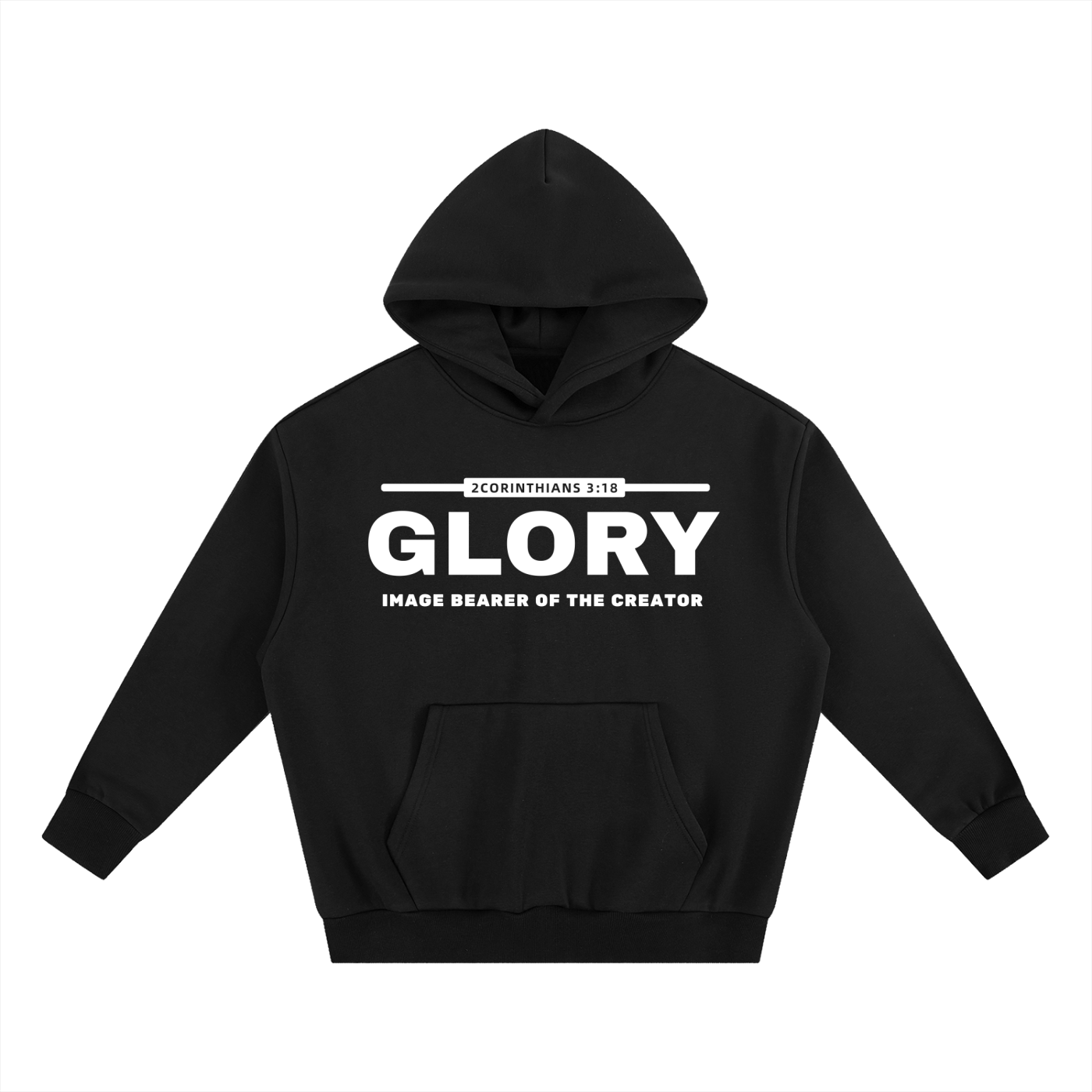 GLORY: Image Bearer of the Creator - 500gsm Super Heavyweight Boxy Fleece Hoodie (Christian Faith Streetwear)