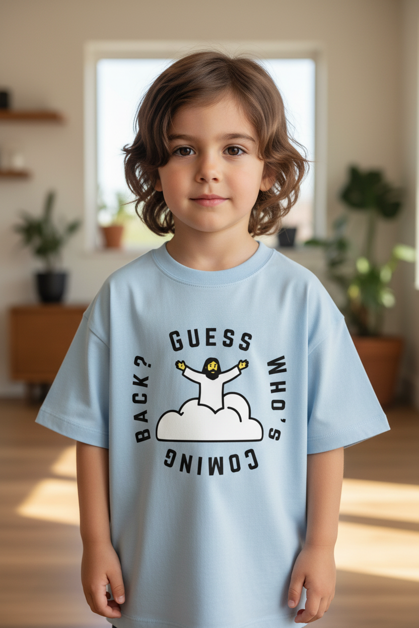 GUESS WHO - 220GSM Kids' Solid Crewneck T-Shirt