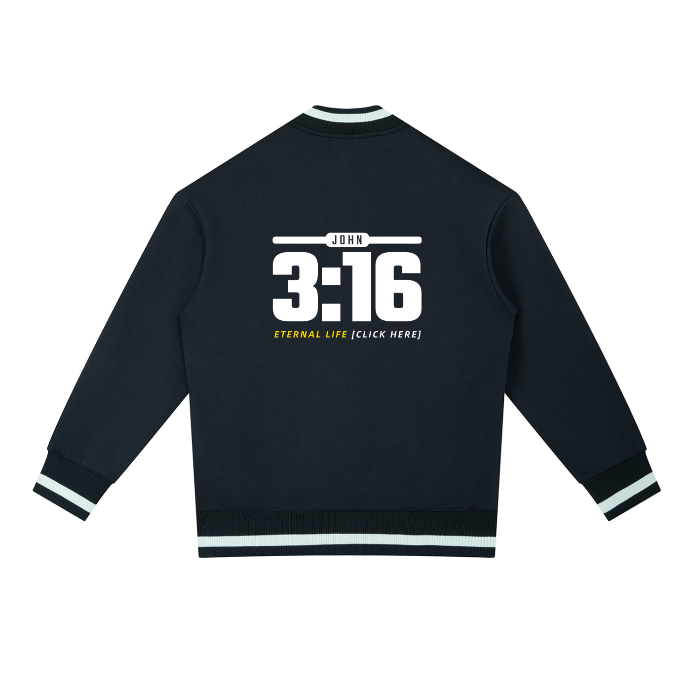 JOHN 3:16: Eternal Life - 400GSM Zip Bomber Jacket (Christian Faith Streetwear)