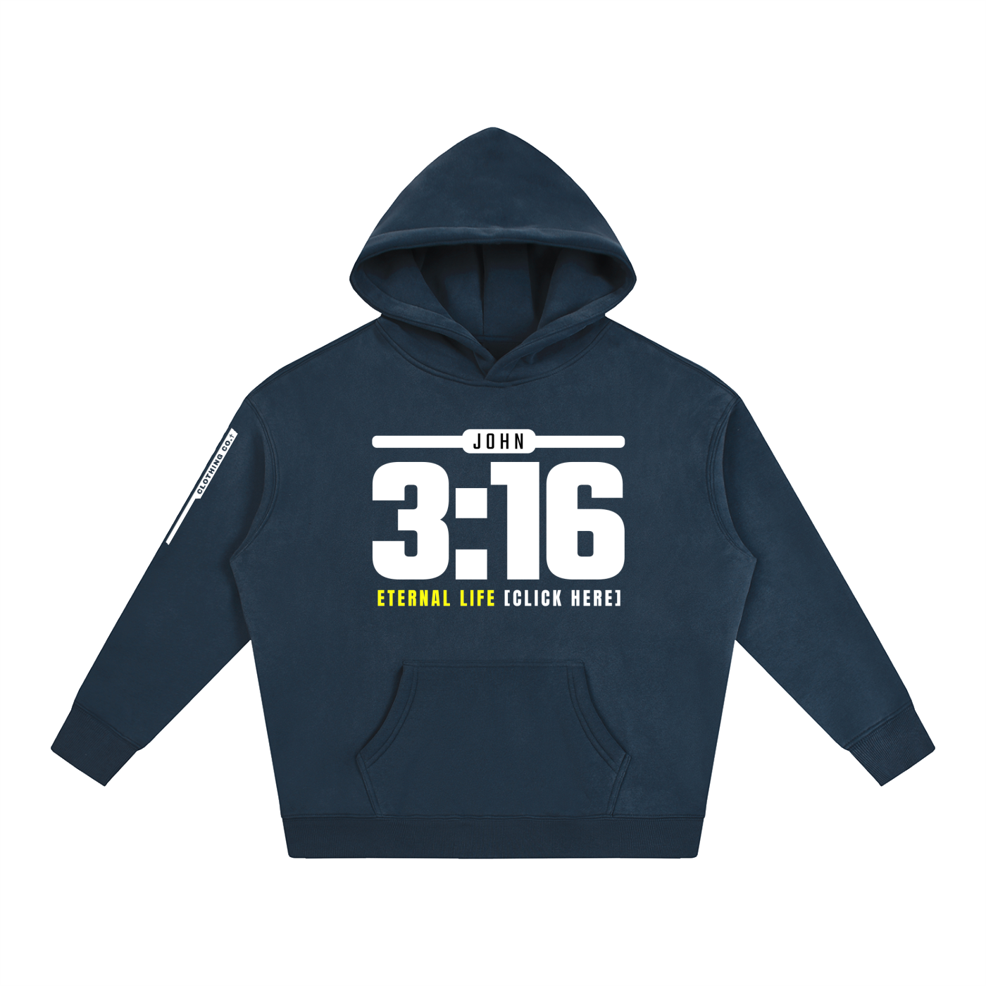 John 3:16 - 350GSM Oversized Fleece Hoodie
