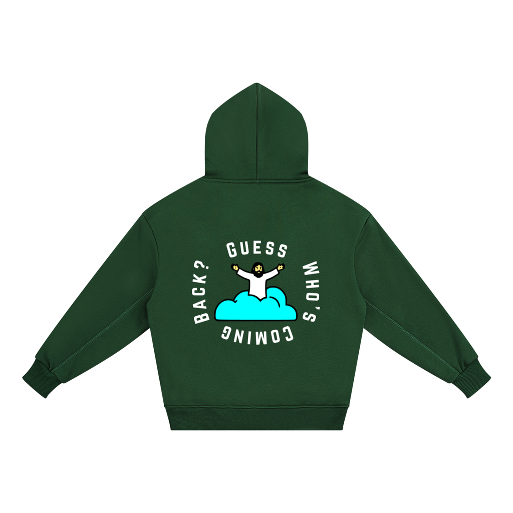 Guess Who's Coming Back - 365gsm Heavyweight Kids' Fleece Hoodie (Christian Faith Streetwear)