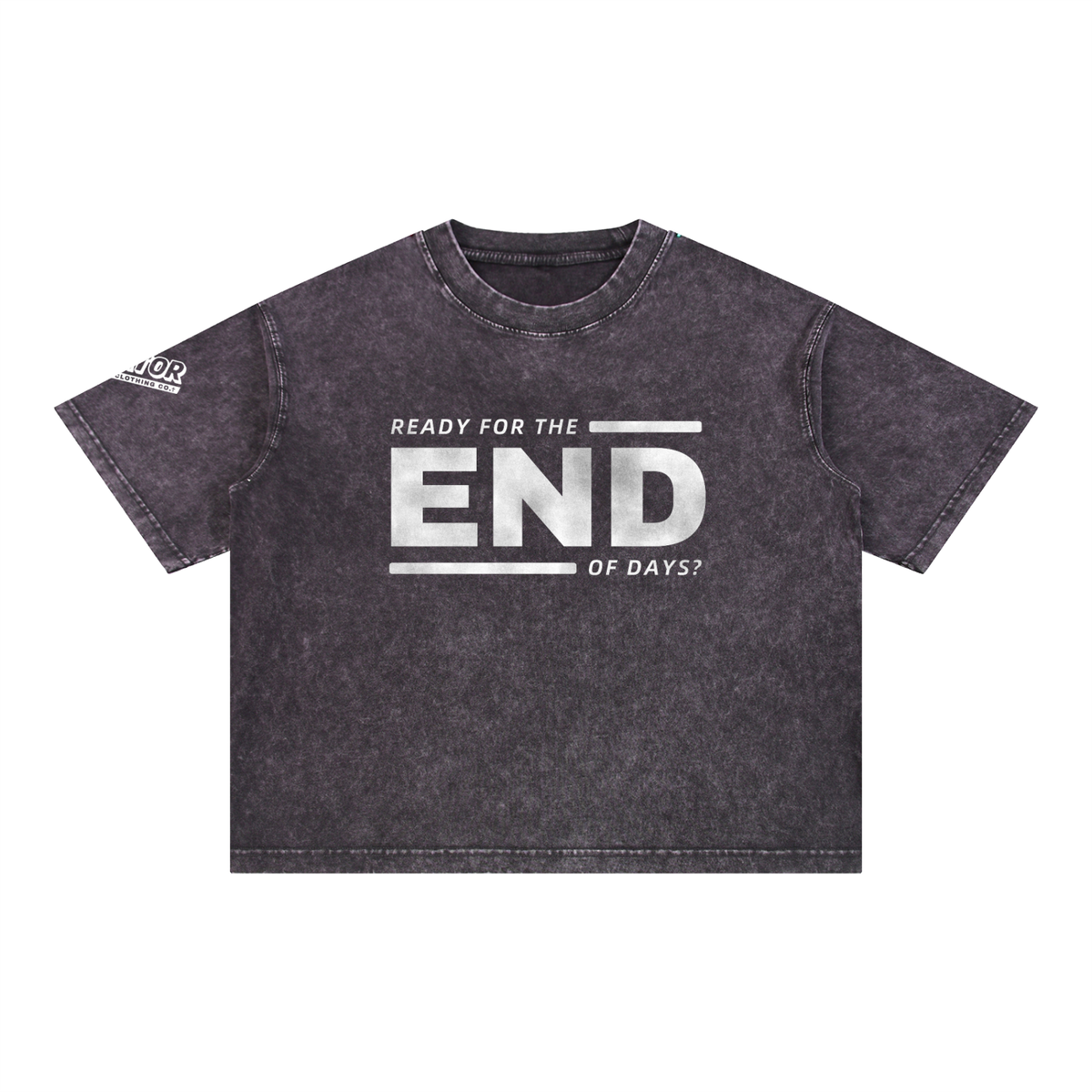 END of Days: Are you Ready - 275GSM Mineral Wash Drop Shoulder Pure Cotton T-Shirt
