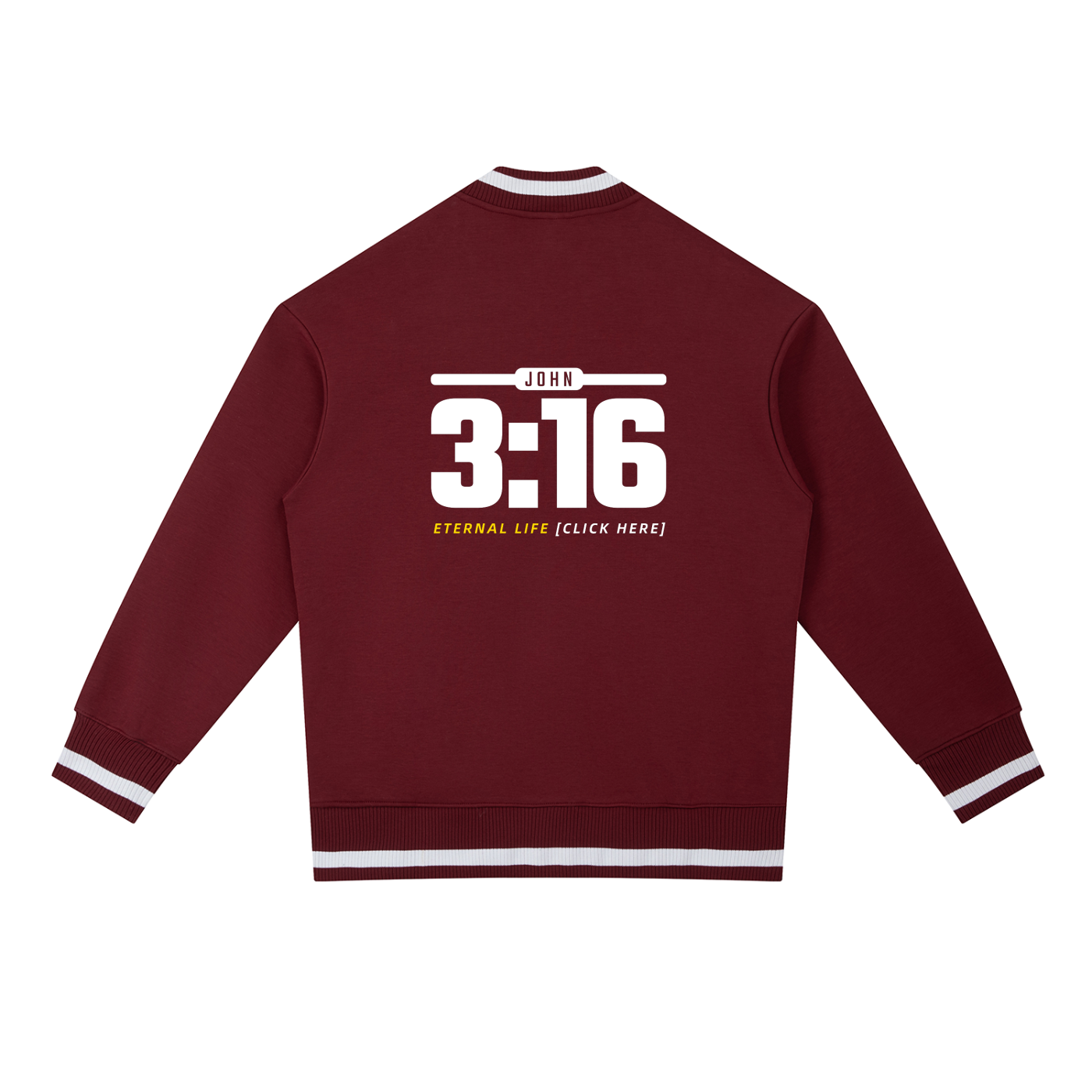 JOHN 3:16: Eternal Life - 400GSM Zip Bomber Jacket (Christian Faith Streetwear)