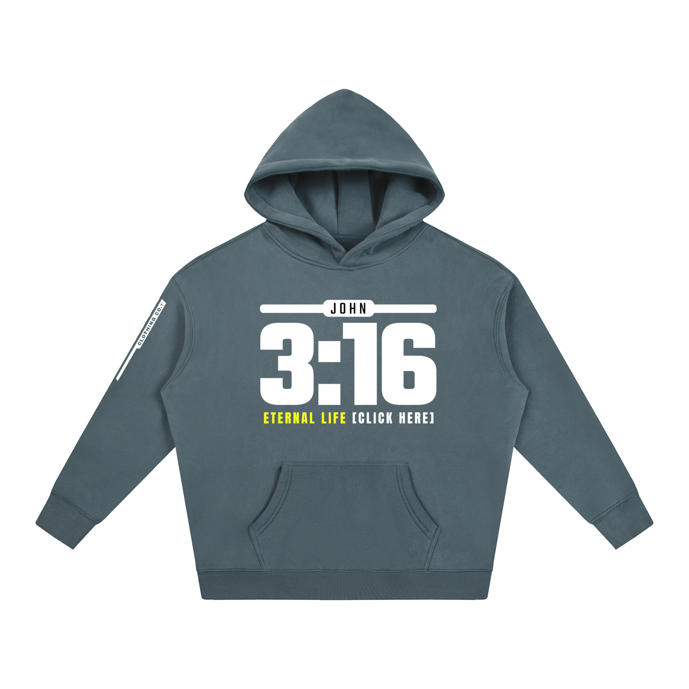 John 3:16 - 350GSM Oversized Fleece Hoodie