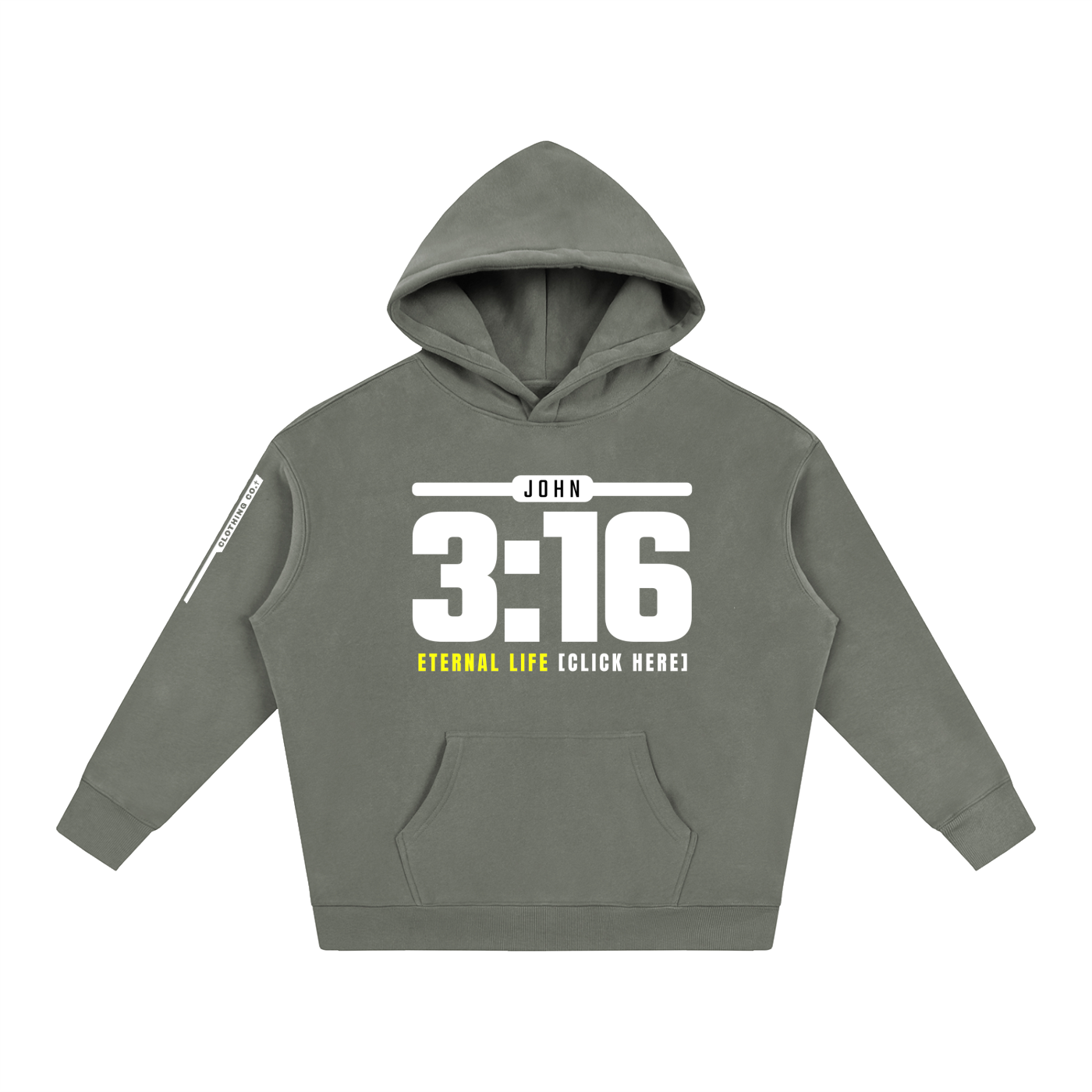 John 3:16 - 350GSM Oversized Fleece Hoodie
