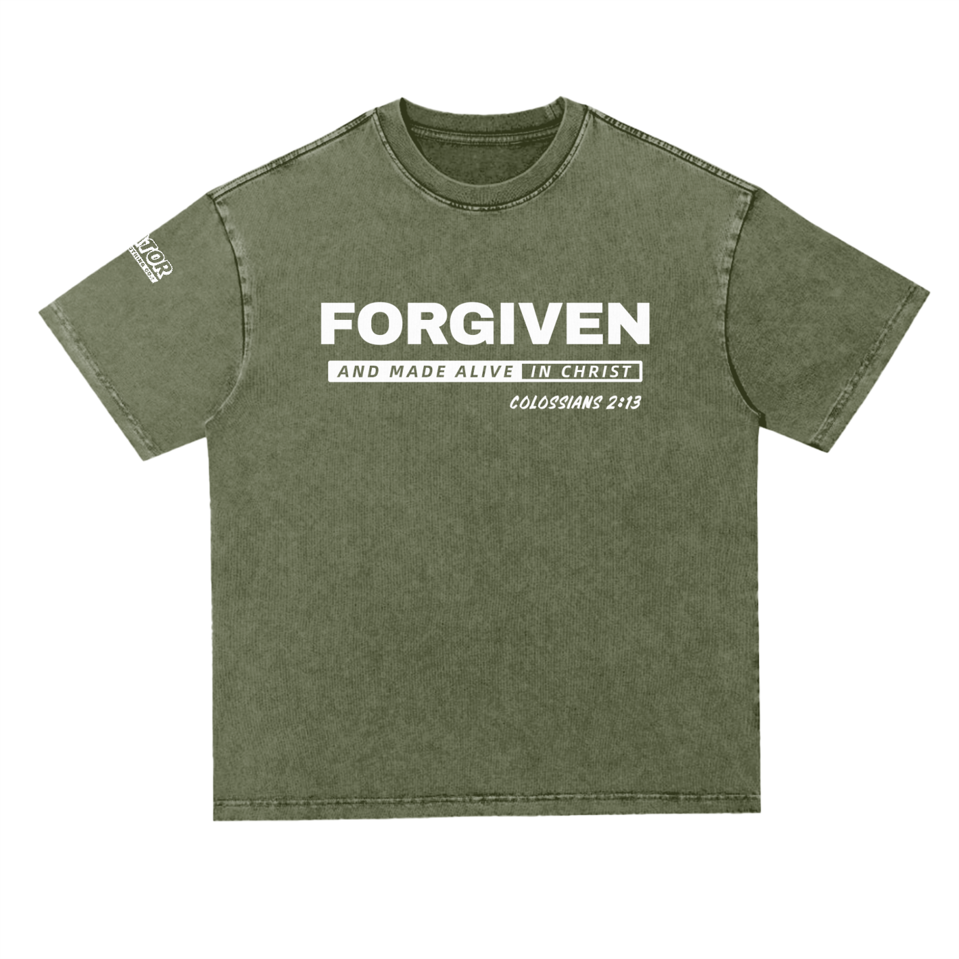 FORGIVEN: And Brought Back to Life - 300GSM Snow-Washed Heavyweight Oversized T-Shirt