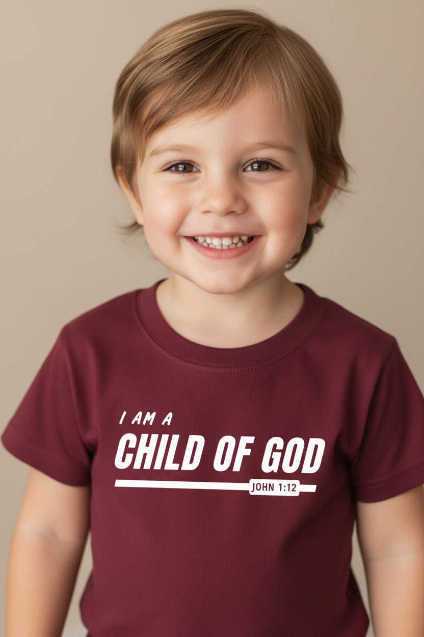 CHILD OF GOD - 180GSM Kids' Pure Cotton T-Shirt