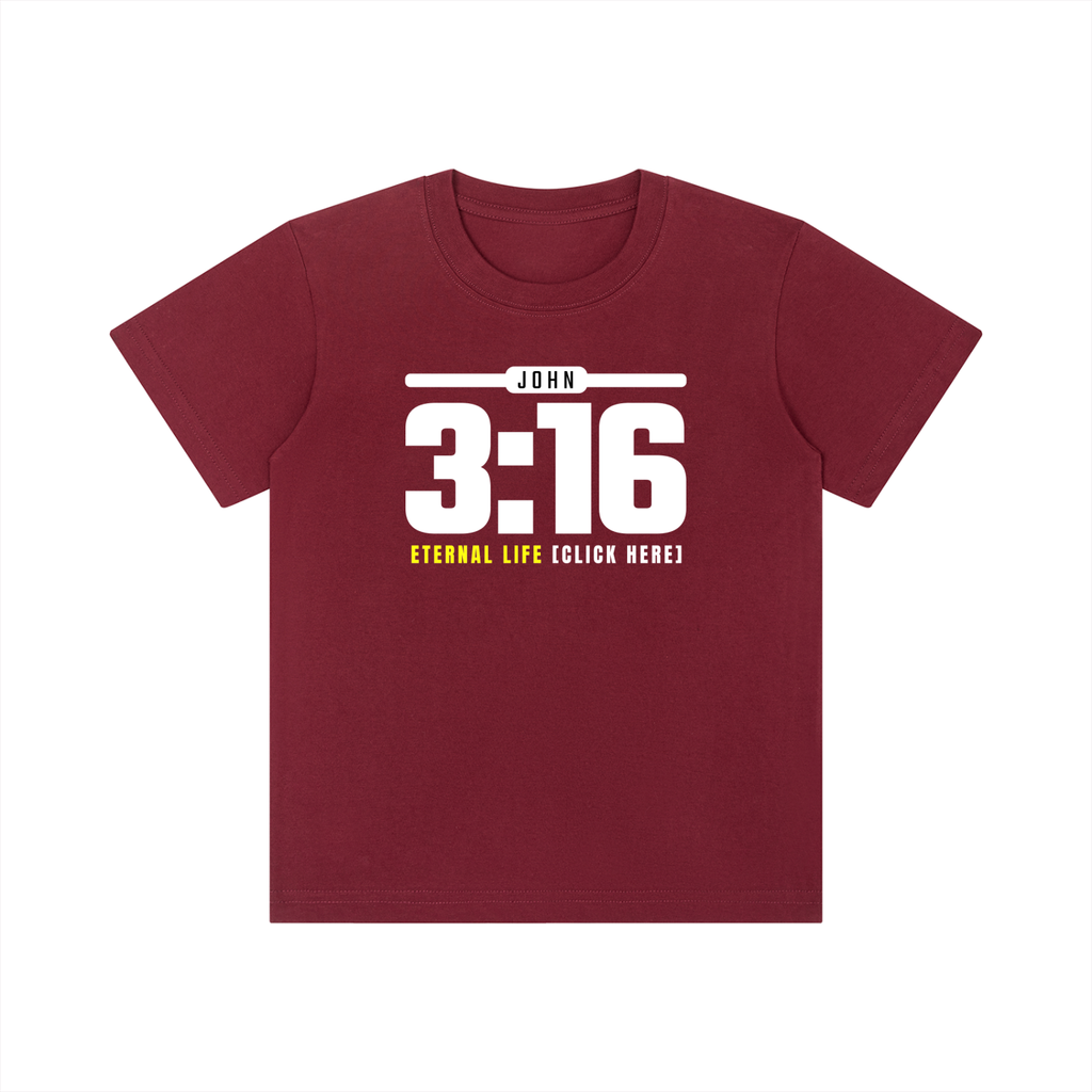 JOHN 3:16 - 180GSM Kids' Pure Cotton T-Shirt