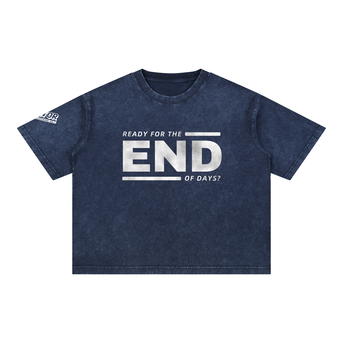 END of Days: Are you Ready - 275GSM Mineral Wash Drop Shoulder Pure Cotton T-Shirt
